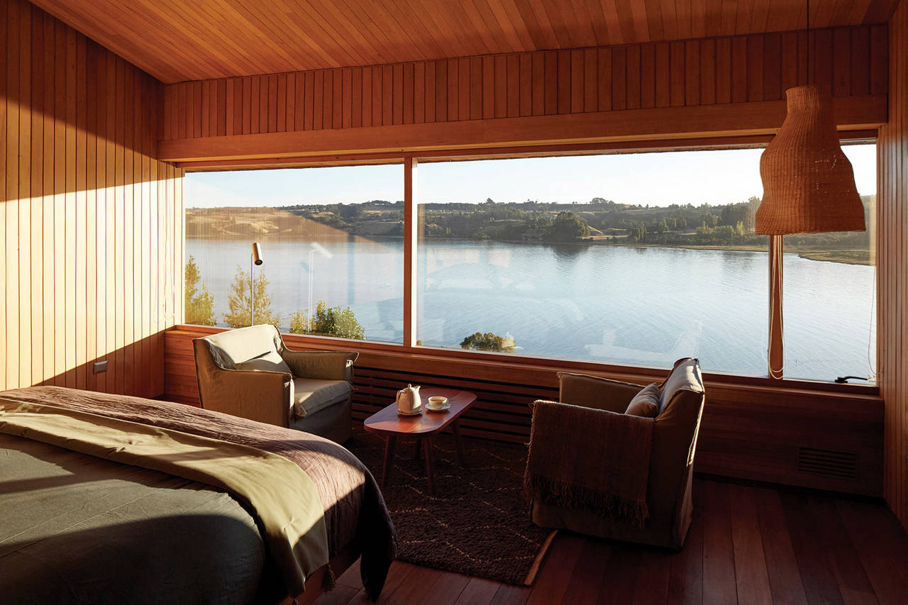 View from the rooms in Tierra Chiloé in Chile