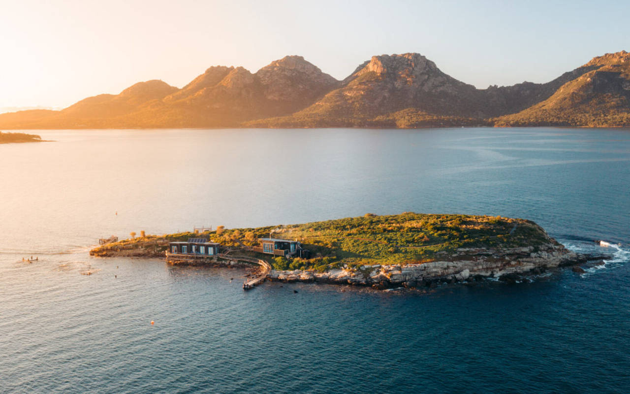 View of the island from above