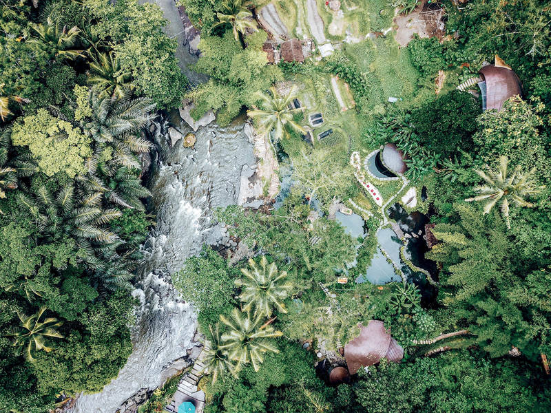 Aerial view of the resort