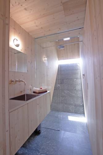 The light-filled bathroom