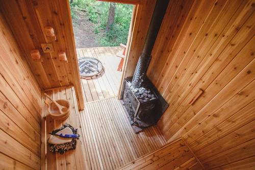 Interior of the sauna