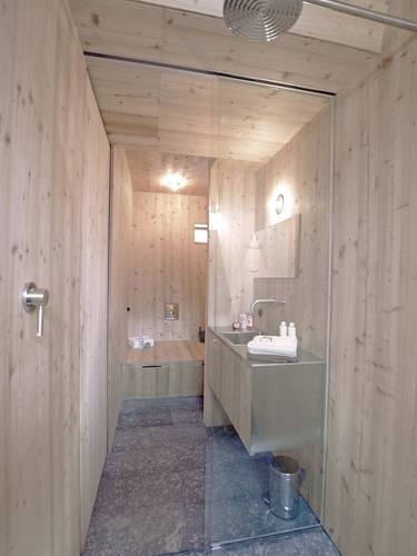 The timber clad bathroom